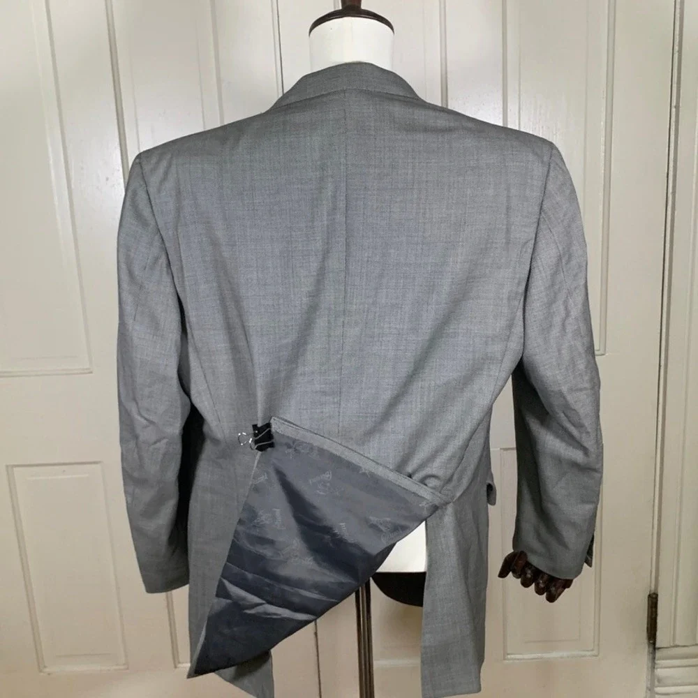 Brioni Augusto Sport Coat Mens 44R Gray Wool Blazer Saks Fifth Avenue Italy